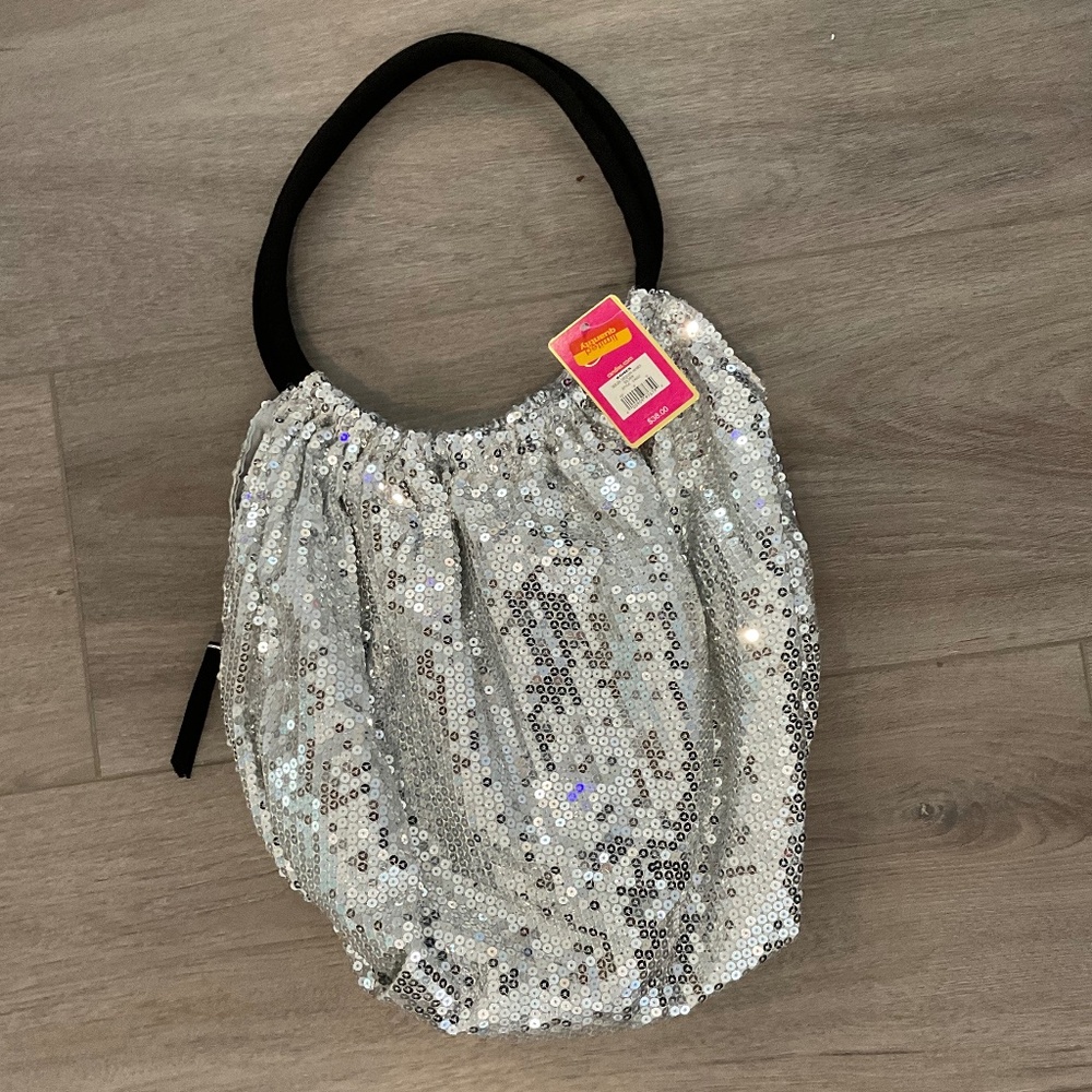 Candies Disco Silver Sequins Hobo Bag NWT